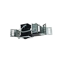 Jesco Lighting MMGMH1639-1ESS Mini Modulinear Directional Lighting for New Construction, Metal Halide 39W MR16 1-Light Linear, Black Interior with Silver Gimbal and Trim