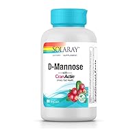 SOLARAY D-Mannose with CranActin - 60 Vegetarian Capsules