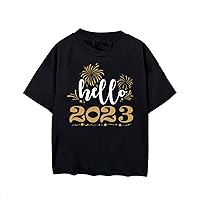 Boys 18 20 Clothes New Years Eve Party Supplies Kids NYE 2023 New Year T Shirt Top Boy Shirt Set