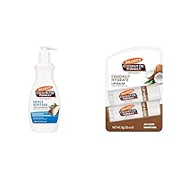 Cocoa Butter Daily Skin Therapy Lotion 13.5oz & Coconut Oil Formula Lip Balm Duo Pack of 2