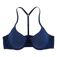 Women's Front Closure T Shirt Bra for All Day Comfort with Plush Underwire & Adjustable T Back Straps