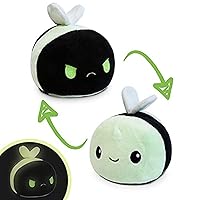 TeeTurtle - The Original Reversible Bee Plushie - Glow in the Dark - Cute Sensory Fidget Stuffed Animals That Show Your Mood - Perfect for Halloween! Small