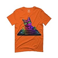 EDM Rave Party Festival Funny Cute dj cat Graphic dad mom cat Lover for Men T Shirt