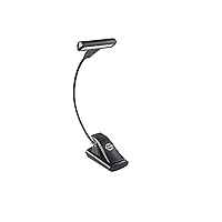 K&M König & Meyer 12247.000.555 Music Stand Light T-Model 8 LED FlexLight | Adjustable Bright Lamp | Clip to Stand/Table/Trays/Books | Portable Lamp | Carry Case/Batteries Incl. | German Made | Black