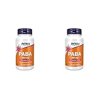 NOW Supplements, PABA (para-Aminobenzoic Acid) 500 mg, B-Complex Family, 100 Capsules (Pack of 2)