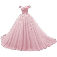 Quinceanera Dress for Women's Off Shoulder Prom Party Princess Gown