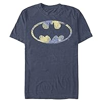 Warner Brothers Batman Men's Big & Tall Starry Bat Logo Short Sleeve T-Shirt