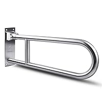 29.5 INCH Toilet Grab Bar Stainless Steel Handicap Rails Grab Bars Bathroom Support for Elderly Bariatric Disabled Commode Safety Hand Railing Guard Frame Shower Assist Aid Handrails Hand Grips