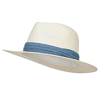 Toyo Fedora Hat with Color Band