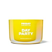 Day Party Candle, Citrus Scented, Made with Essential Oils, 3 Wicks, 13.5 oz