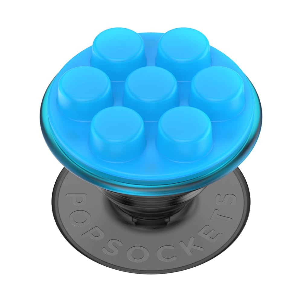 PopSockets Plant-Based Phone Grip with Expanding Kickstand, Eco-Friendly PopSockets for Phone - Translucent Popper Electric Blue