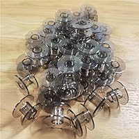 20Pcs Colorful Transparent Plastic Sewing Bobbins Spool Empty Bobbins for Universal Household Sewing Machine Accessories 20 * 10mm - (Color: Black)