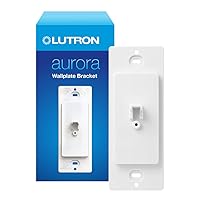 Aurora Wallplate Bracket For Paddle/Decorator Switch | For use with Aurora Smart Bulb Dimmer | L-AWALL1-WH | White