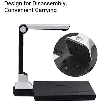 Document Camera, Portable Document Scanner HD, OCR Multi-Language Recognition-8MP, Compatible for Teachers, Remote Teaching, Distance Learning, Site Live, Video Conferencing(Not Support Mac OS)