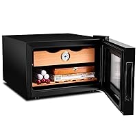 Humidors, Humidors Smart Cigar Cabinet Temperature Control Cigar Moisturizicabinet Cigar Box Small Wine Cabinet, Silent and Energy Saving/Black/42 * 48 * 28.5Cm