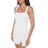 Women's Sleeveless Mini Cocktail Dress, Square Neck Bodycon Sexy Going Out Party, Trendy Spring Summer 2024