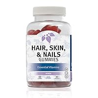 Mountain Meadow Herbs Hair, Skin and Nails Gummies - Essential Daily Support for Lush Hair, Strong Nails, and Radiant Skin with Biotin-Infused Gummies (60 ct)