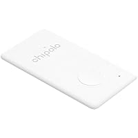 Chipolo (2020) - Finder, Bluetooth Tracker for Keys, Bag, Item Finder. Free Premium Features. iOS and Android Compatible (White, Card)
