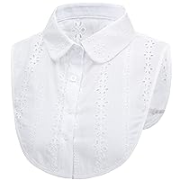 Fake Collar Detachable Half Shirt Blouse False Collar Floral Lace Elegant for Women Girls