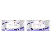 Himalaya Soothing Baby Calming Wipes for Soft, Clean, and Sensitive Skin, 72 wipes (Pack of 2)