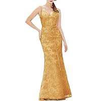 Trumpet/Mermaid Simplicity Bridesmaid Dress Sweetheart Sleeveless Floor Length Lace Satin Evening Dress 2024