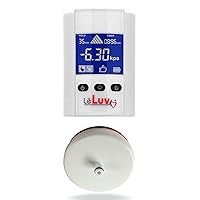 LeLuv Replacement iPump Smart Programmable LCD Screen White Head Unit with Adapter for 1/4 Inch Inside Diameter Vacuum Hose