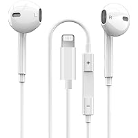 Apple Earbuds for iPhone Headphones Wired Earphones [Apple MFi Certified] (Built-in Microphone & Volume Control) Noise Isolating Headsets for iPhone 14/13/12/11/XR/XS/X/8/7/SE/Pro/Pro Max