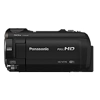 Panasonic Full HD Video Camera Camcorder HC-V770, 20X Optical Zoom, 1/2.3-Inch BSI Sensor, HDR Capture, Wi-Fi Smartphone Multi Scene Video Recording (Black)
