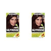 Garnier Nutrisse Nourishing Hair Color Creme, 30 Darkest Brown (Sweet Cola) (Packaging May Vary) (Pack of 2)