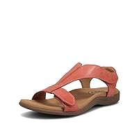 Taos The Show Premium Leather Women's Sandal - Experience Everyday Style, Comfort, Arch Support, Cooling Gel Padding and an Adjustable Fit for Exceptional Walking Comfort