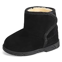 MK MATT KEELY Winter Boots for Toddler Boots for boys Soft Warm Fur Snow Boots For Girl Plush Black Snow Boots