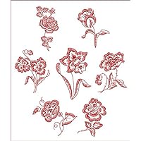 ABC Embroidery Designs Set - Redwork Combo 23 Machine Embroidery Designs - 5