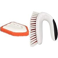OXO Good Grips Tub and Tile Scrubber Refill, Orange, 1 Count (Pack of 1) and OXO Good Grips All Purpose Scrub Brush