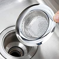 Kitchen Sink Filter, Stainless Steel Sewer Filter, Hair Anti-Blocking Slag Net 3Pcs