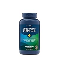 Triple Strength Omega 3 Fish Oil 1000mg, 120 Count, Supports Joint, Skin, Eye, and Heart Health
