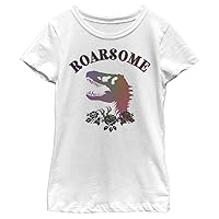 Jurassic Park Little, Big Jurassic World Roarsome Girls Short Sleeve Tee Shirt