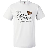 inktastic Well Bless Your Heart with Leopard Print T-Shirt