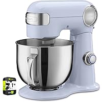 Cuisinart SM-50BLU Precision Master 5.5-Quart Stand Mixer 500W Arctic Blue Bundle with 1 YR CPS Enhanced Protection Pack