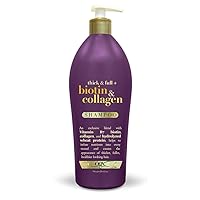 Thick & Full Biotin & Collagen Shampoo, Salon Size 25.4 Ounce Bottle w/ Pump, Paraben Free, Sulfate Free, Sustainable Ingredients, Nourishing and Strengthening