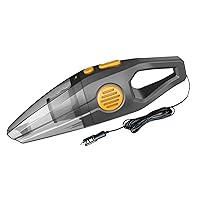 Portable Car Vacuum Cleaner High Power 9000PA Suction, 16Ft Corded Handheld Vacuum with Multi-Nozzles for Home, Pet Hair, Car Cleaning,Gray