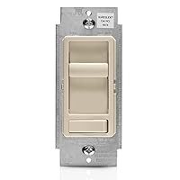 Leviton SureSlide Dimmer Switch for Dimmable LED, Halogen and Incandescent Bulbs, 6674-P0T, Light Almond
