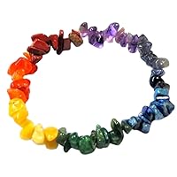 7 Chakra Healing Stone Bracelet Set with Agate Stones, 7/7.5 Inches, for Spiritual Alignment and Inner Peace