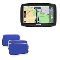 BoxWave Case Compatible with Tomtom VIA 1625TM - SoftSuit with Pocket, Soft Pouch Neoprene Cover Sleeve Zipper Pocket for Tomtom VIA 1625TM - Super Blue