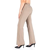 Yogipace,Belt Loops,Women's Petite/Regular/Tall Bootcut Yoga Dress Pants