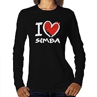 I Love Simba Chalk Style Women Long Sleeve T-Shirt