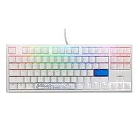 Ducky One 2 RGB TKL Pure White RGB LED Double Shot PBT Mechanical Keyboard (Cherry MX Brown)