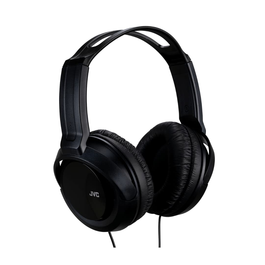 JVC HA-RX330 Deep Bass Adjustable Over Head On Ear Studio Stereo Headphones - Black