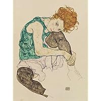 Seated Woman with Bent Knee Poster Print by Egon Schiele (11 x 14)