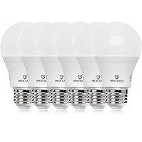 Great Eagle Lighting Corporation A19 LED Light Bulb, 60W Equivalent Light Bulbs, 9W 5000K Daylight, Non-Dimmable LED Bulb, E26 Standard Base, Energy Efficient UL Listed CEC, (6 Pack)