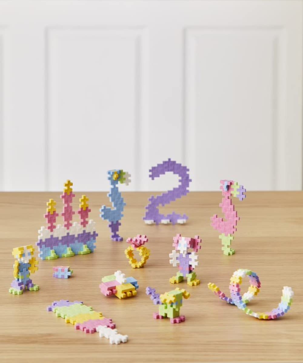 PLUS PLUS - Open Play Set - 300 Piece - Pastel Color Mix, Construction Building Stem Toy, Interlocking Mini Puzzle Blocks for Kids